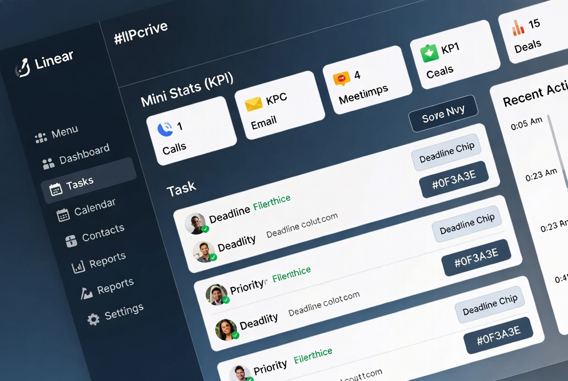 Task-based sales workspace UI